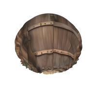 MyPiky Cuffia da doccia in legno con stampa rustica, con fascia elastica, doppio strato impermeabile, per donne, uomini e bambini