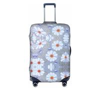 MyPiky Daisy Blue - Copertura elastica per bagagli da viaggio, in spandex, adatta per bagagli da 45-71 cm, colore bianco, taglia S, Bianco, Small