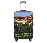 MyPiky Italy-toscan Print Bagagli Copertura Valigie Copertura Elastica Viaggio Bagagli Protector Spandex Adatto 18-28 Pollici Bagagli, Bianco, Large
