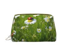 MyPiky Ladybug Daisy1, One Size - Astuccio per trucco in pelle con stampa a margherita coccinella, Ladybug Daisy1, taglia unica