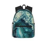MyPiky Luminoso Aqua Blu Stampa Zaino Per Le Donne Uomini, Zaino Del Computer Portatile Da Viaggio, Borsa Del Computer, Zaino Casual Borsa Da Viaggio, Nero, Taglia Unica, Nero, One Size