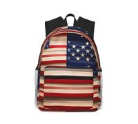 MyPiky Old Map Globo Stampa Casual Zaino,Zaino Leggero Zaini Del Computer Per Uomini Donne, Borsa Del Computer, Bandiera americana patriottica, One Size