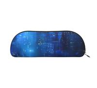 MyPiky The Blue Binary Print Receive Bag Makeup Bag Cosmetic Bags Travel Storage Bag Toiletry Receive Bags Pencil Case Pencil Bag, Il binario blu, Taglia unica