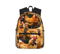 MyPiky Un Pane O Polli Stampato Zaino Per Le Donne Uomini, Viaggio Zaino Del Computer Portatile, Borsa Del Computer, Zaino Casual Borsa Da Viaggio, Nero, Taglia Unica, Nero, One Size, Nero, Nero