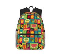MyPiky Zaino casual con stampa di farfalle belle, zaino leggero zaino per laptop per uomini donne, borsa per computer da lavoro, Frutta in stile artistico, One Size