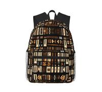 MyPiky Zaino casual con stampa di raggi di aeroplano da combattimento, zaino leggero zaino per laptop per uomo donna, borsa per computer, Tessuto tribale in argilla africana, One Size