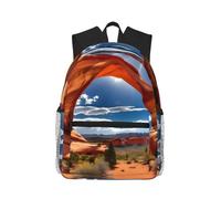 MyPiky Zaino casual con stampa motivo chitarra artistica, zaino leggero zaino per laptop per uomo donna, borsa per computer da lavoro da viaggio, Arches National Park Standard, One Size