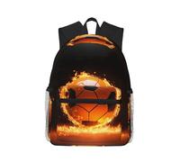 MyPiky Zaino con stampa di calcio per donne uomini, zaino da viaggio per laptop, borsa per computer, zaino casual borsa da viaggio, nero, taglia unica, Nero, One Size