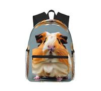 MyPiky Zaino con stampa di porcellini d'India per donne uomini, zaino per computer portatile, borsa per computer, zaino casual borsa da viaggio, nero, taglia unica, Nero, One Size