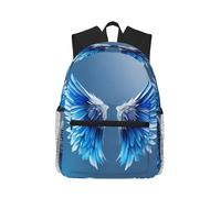 MyPiky Zaino da viaggio con ali d'angelo per uomo e donna, zaino da viaggio per computer portatile, zaino casual, nero, taglia unica, Nero , taglia unica