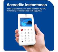 myPOS GO 2 POS Portatile │ Regolamento istantaneo senza costi nascosti │ Nessun contratto mensile │ Accetta Tutti i Metodi di Pagamento │ Lettore di Carte Mobile con connettività 4G gratuita