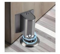 MYPOTO Fermaporta Magnetico, Ferma Porta Da Pavimento Regolabili In Metallo 2 in 1 montaggio (senza foratura/vite), autoadesivo, resistente, fermaporta per la casa, colore grigio