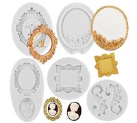 MYPRACS Set di 5 stampi in silicone a forma di cameo, per decorare torte, cupcake, caramelle, cioccolato, pasta di gomma polimerica