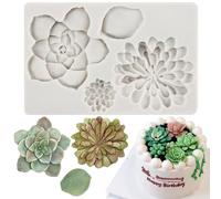 MYPRACS Stampi in silicone a forma di pianta grassa tropicale, per decorare torte, cupcake, caramelle, cioccolato, pasta di gomma, zucchero, argilla polimerica