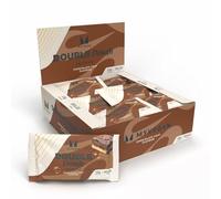Myprotein Brownie doppio impasto - Cioccolato con gocce di cioccolato, alto contenuto proteico, alto contenuto di fibre, snack bar con strati di biscotti e brownie, basso contenuto di zucchero, alto