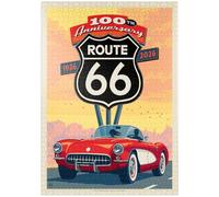 MyPuzzle 100° Anniversario Della Route 66 - Corvette Rossa Classica - Premium 1000 Pezzi Puzzle - MyPuzzle Collezione speciale di Anderson Design Group