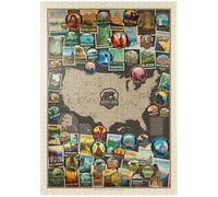 MyPuzzle 63 Mappa A Collage Dei Parchi Nazionali Americani, Poster D'epoca - Premium 1000 Pezzi Puzzle - MyPuzzle Collezione speciale di Anderson Design Group