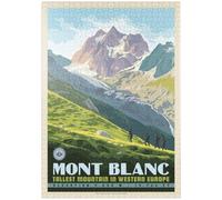 MyPuzzle 7 Vette: Il Monte Bianco - La Montagna Più Alta Dell'Europa Occidentale - Premium 1000 Pezzi Puzzle - MyPuzzle Collezione speciale di Anderson Design Group