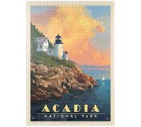 MyPuzzle Acadia National Park: Lighthouse, Vintage Poster - Premium 1000 Pezzi Puzzle - MyPuzzle Collezione speciale di Anderson Design Group