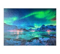 MyPuzzle Aurora Boreale Sulle Isole Lofoten, Norvegia - Premium 100 Pezzi Puzzle - MyPuzzle Collezione speciale di Puzzle Galaxy