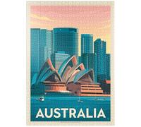 MyPuzzle Australia: Skyline Di Sydney, Poster D'epoca - Premium 1000 Pezzi Puzzle - MyPuzzle Collezione speciale di Anderson Design Group