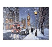 MyPuzzle Big Ben Londra Scena Di Strada Notturna Innevata - Premium 500 Pezzi Puzzle - MyPuzzle Collezione speciale di Puzzle Galaxy