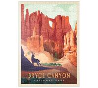 MyPuzzle Bryce Canyon National Park: Mule Deer, Vintage Poster - Premium 500 Pezzi Puzzle - MyPuzzle Collezione speciale di Anderson Design Group