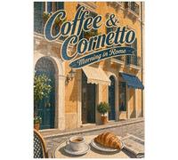 MyPuzzle Caffè E Cornetto Di Roma - Colazione - Premium 1000 Pezzi Puzzle - MyPuzzle Collezione speciale di Havana Puzzle Company