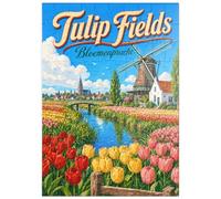 MyPuzzle Campi Di Tulipani Olandesi: Lo Splendore Della Primavera - Premium 100 Pezzi Puzzle - MyPuzzle Collezione speciale di Havana Puzzle Company