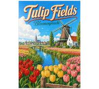 MyPuzzle Campi Di Tulipani Olandesi: Lo Splendore Della Primavera - Premium 1000 Pezzi Puzzle - MyPuzzle Collezione speciale di Havana Puzzle Company