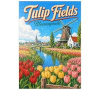 MyPuzzle Campi Di Tulipani Olandesi: Lo Splendore Della Primavera - Premium 500 Pezzi Puzzle - MyPuzzle Collezione speciale di Havana Puzzle Company