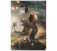 MyPuzzle Capibara Che Cavalca L'orso, Sopravvivenza Post-apocalisse, Galassia Casuale - Premium 500 Pezzi Puzzle - MyPuzzle Collezione speciale di Tate & Co Puzzles