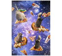 MyPuzzle Capibara Spaziale Che Gusta Una Pizza Cosmica - Random Galaxy - Premium 1000 Pezzi Puzzle - MyPuzzle Collezione speciale di Tate & Co Puzzles