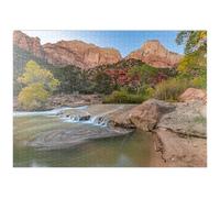 MyPuzzle Cascata Del Fiume Virgin Nel Parco Nazionale Di Zion - Premium 1000 Pezzi Puzzle - MyPuzzle Collezione speciale di Puzzle Galaxy