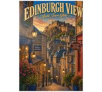 MyPuzzle Castello Di Edimburgo - Luci Scintillanti Nella Città Vecchia - Premium 1000 Pezzi Puzzle - MyPuzzle Collezione speciale di Havana Puzzle Company