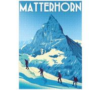 MyPuzzle Cervino Svizzera, Poster D'epoca In Stile Art Déco, Illustrazione - Premium 1000 Pezzi Puzzle - MyPuzzle Collezione speciale di Puzzle Galaxy