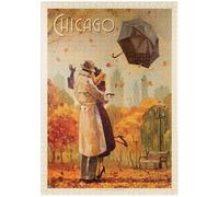 MyPuzzle Chicago: Il Bacio Della Città Del Vento, Poster D'epoca - Premium 1000 Pezzi Puzzle - MyPuzzle Collezione speciale di Anderson Design Group