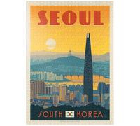 MyPuzzle Corea Del Sud: Seoul, Poster D'epoca - Premium 1000 Pezzi Puzzle - MyPuzzle Collezione speciale di Anderson Design Group