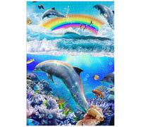 MyPuzzle Delfino Arcobaleno, Spiaggia Dei Delfini - Galassia Casuale - Premium 1000 Pezzi Puzzle - MyPuzzle Collezione speciale di Tate & Co Puzzles