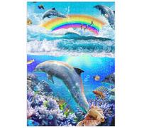 MyPuzzle Delfino Arcobaleno, Spiaggia Dei Delfini - Galassia Casuale - Premium 500 Pezzi Puzzle - MyPuzzle Collezione speciale di Tate & Co Puzzles