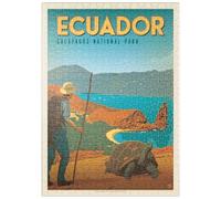 MyPuzzle Ecuador: Parco Nazionale Delle Galapagos, Poster D'epoca - Premium 500 Pezzi Puzzle - MyPuzzle Collezione speciale di Anderson Design Group