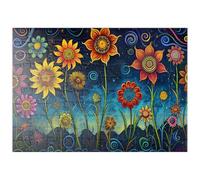 MyPuzzle Estroso Giardino Fiorito Notturno - Premium 100 Pezzi Puzzle - MyPuzzle Collezione speciale di Puzzle Galaxy