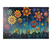 MyPuzzle Estroso Giardino Fiorito Notturno - Premium 1000 Pezzi Puzzle - MyPuzzle Collezione speciale di Puzzle Galaxy