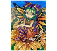 MyPuzzle Fata Dei Girasoli Con Ape - Jasmine Becket-Griffith - Premium 1000 Pezzi Puzzle - MyPuzzle Collezione speciale di Tate & Co Puzzles