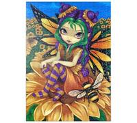 MyPuzzle Fata Dei Girasoli Con Ape - Jasmine Becket-Griffith - Premium 500 Pezzi Puzzle - MyPuzzle Collezione speciale di Tate & Co Puzzles