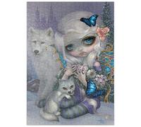 MyPuzzle Fata D'inverno Con I Lupi - Jasmine Becket-Griffith - Premium 500 Pezzi Puzzle - MyPuzzle Collezione speciale di Tate & Co Puzzles