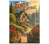 MyPuzzle Forest Cottage - Accogliente Rifugio Nella Foresta - Premium 100 Pezzi Puzzle - MyPuzzle Collezione speciale di Havana Puzzle Company