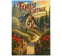 MyPuzzle Forest Cottage - Accogliente Rifugio Nella Foresta - Premium 1000 Pezzi Puzzle - MyPuzzle Collezione speciale di Havana Puzzle Company