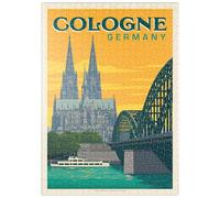 MyPuzzle Germania: Skyline Di Colonia Con La Cattedrale E Il Ponte Di Hohenzollern - Premium 500 Pezzi Puzzle - MyPuzzle Collezione speciale di Anderson Design Group