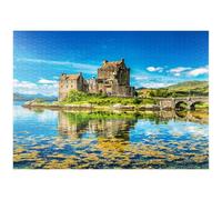 MyPuzzle Il Castello Di Eilean Donan In Una Calda Giornata Estiva - Dornie, Scozia - Premium 1000 Pezzi Puzzle - MyPuzzle Collezione speciale di Puzzle Galaxy